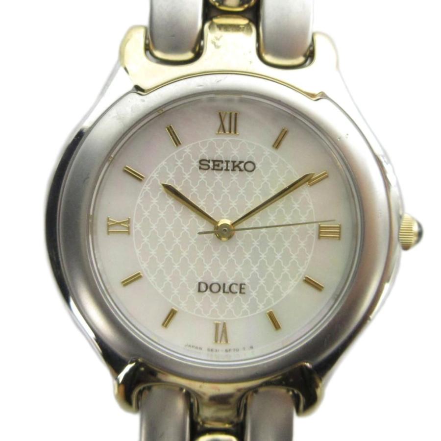セイコー SEIKO 5E31-6F00 DOLCE 腕時計 ウォッチ クォーツ シェル文字 