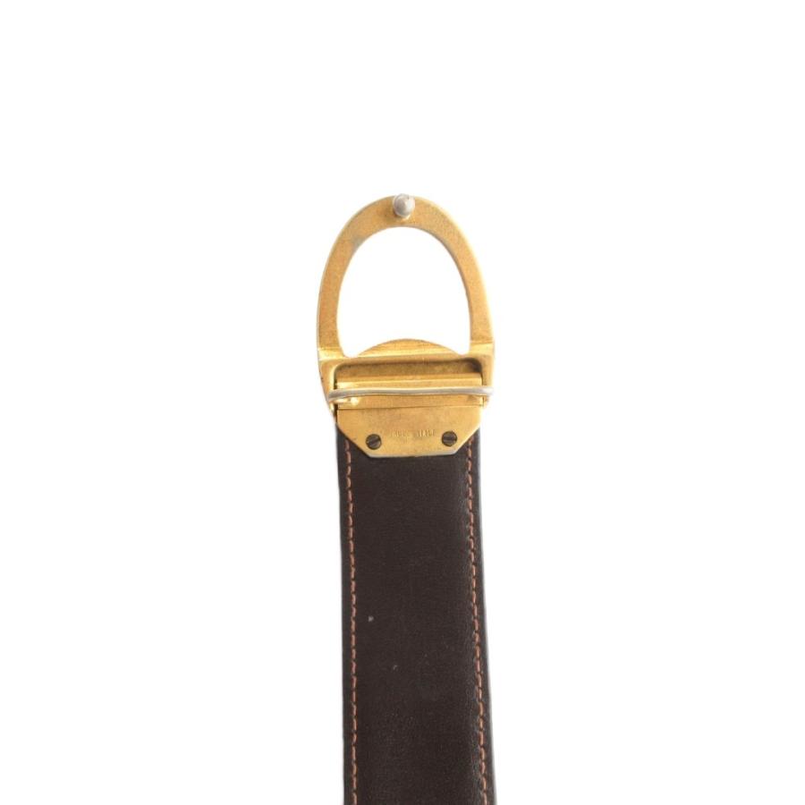 グッチ レザーベルト GGマーク バックル 金色 ゴールドカラー 黒 ブラック GUCCI（グッチ） レザーベルト GGマーク バックル 金色 ゴールドカラー