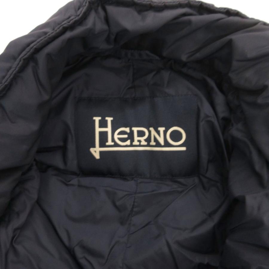 ヘルノ HERNO POLAR-TECH ポーラテック ダウンコート ハーフ丈 44 紺