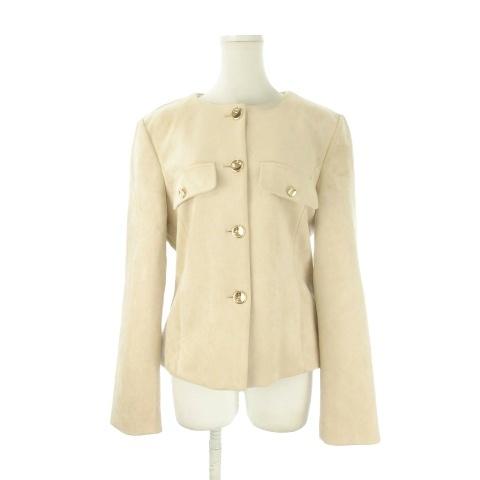 ZARA（ザラ） フェイクスエードジャケット 上着 M ピンクベージュ ノー