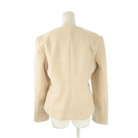 ZARA（ザラ） フェイクスエードジャケット 上着 M ピンクベージュ ノー