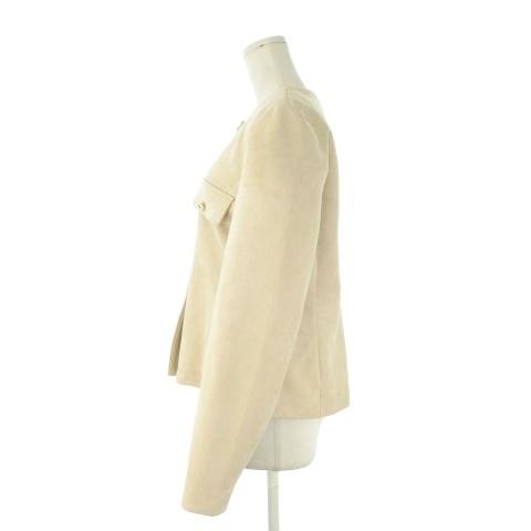 ZARA（ザラ） フェイクスエードジャケット 上着 M ピンクベージュ ノー
