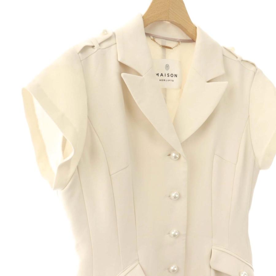 メゾンハーリップトゥ MAISON Her lip to 25SS Pearl Button Dress
