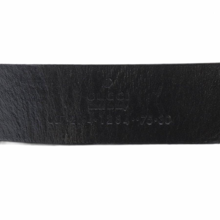 GUCCI グッチ★レディース ベルト 037 2194 BLACK GUCCI（グッチ） ベルト レザー ブラック 037・2194・1234・75・30