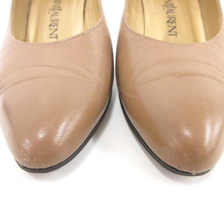 YSL 新品 パンプス35 ダークブラウン Yves Saint Laurent（イヴ・サンローラン） パンプス シューズ 35.5 茶