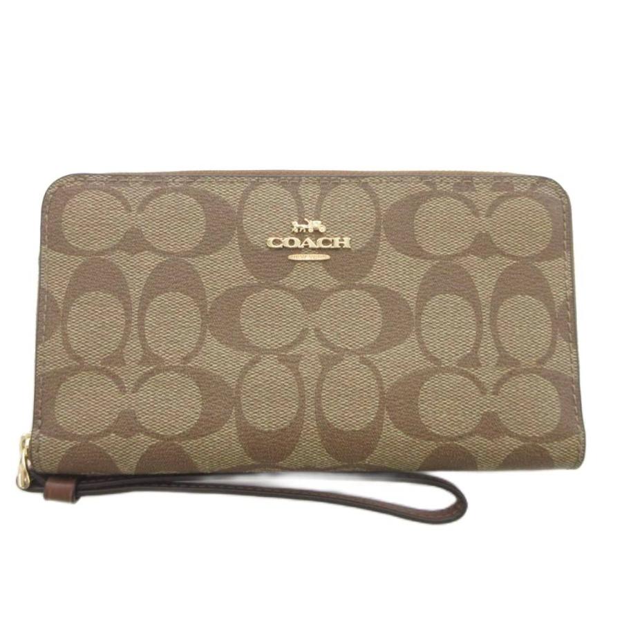 COACH（コーチ） 長財布 ウォレット 茶 ブラウン シグネチャー柄