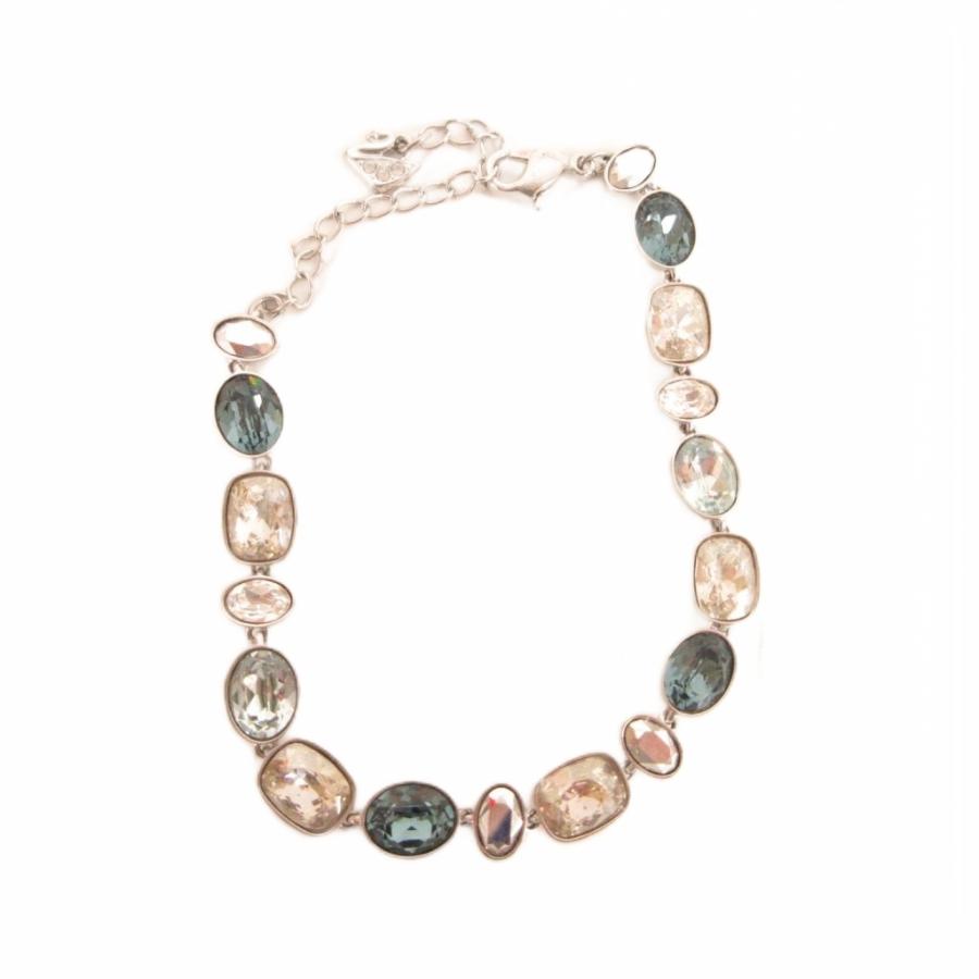 スワロフスキー SWAROVSKI ブレスレット シルバーカラー 水色 ライト 