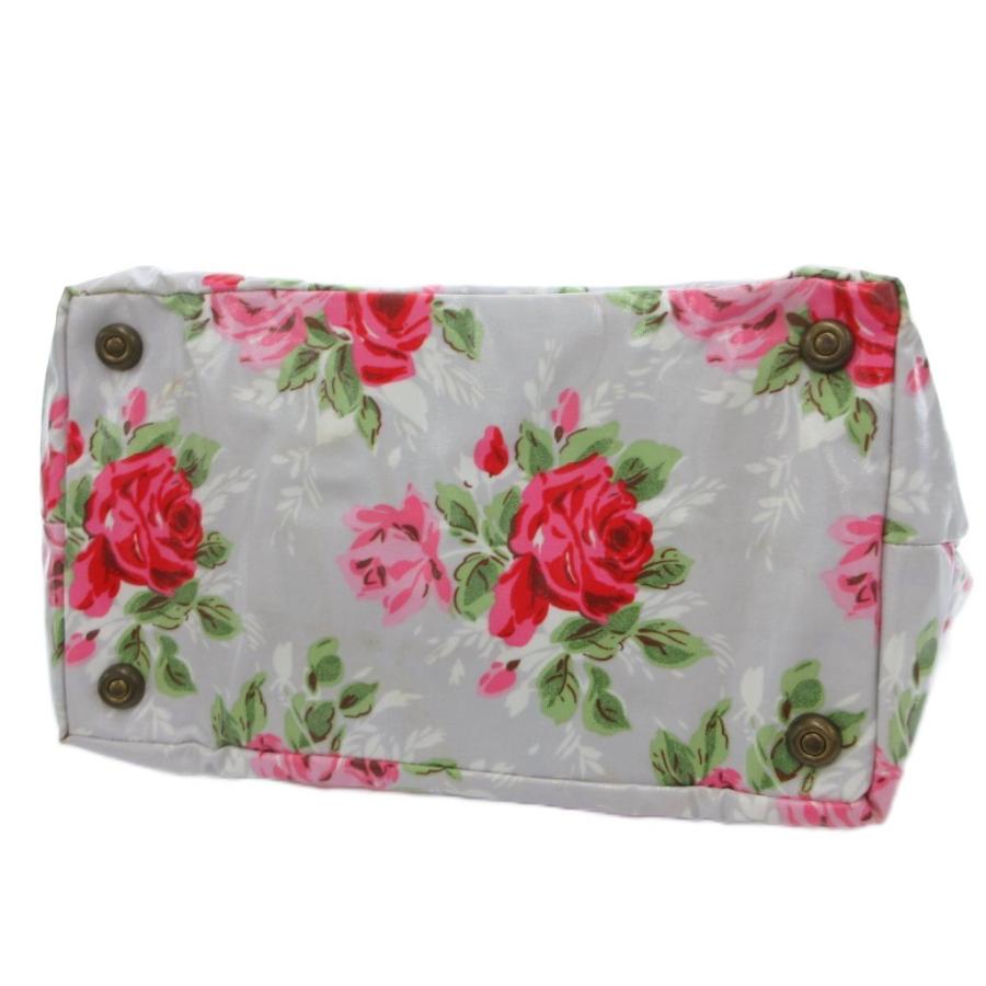 キャスキッドソン Cath Kidston トートバッグ 大容量 グレー 赤 緑