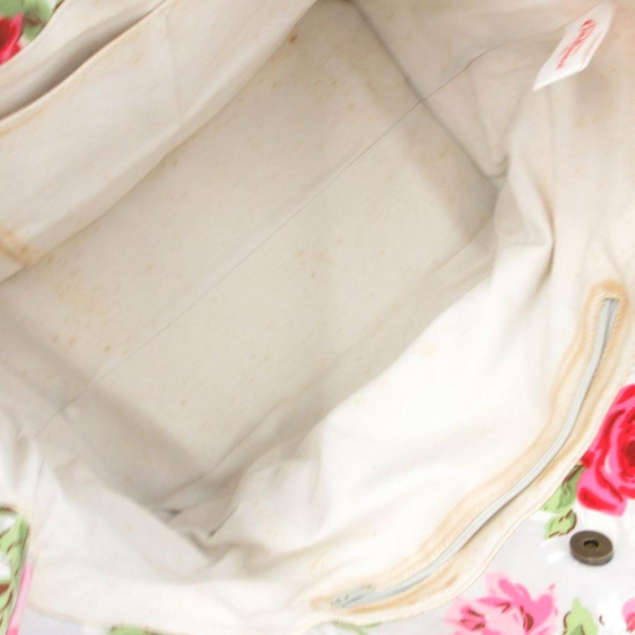 キャスキッドソン Cath Kidston トートバッグ 大容量 グレー 赤 緑