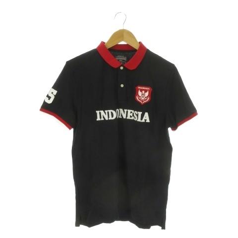 未使用品 ジョルダーノ GIORDANO INDEPENDENCE DAY ポロシャツ 3 黒