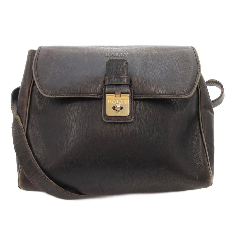 Bally（バリー） ショルダーバッグ 黒 ブラック フラップ 金具留め /IL 