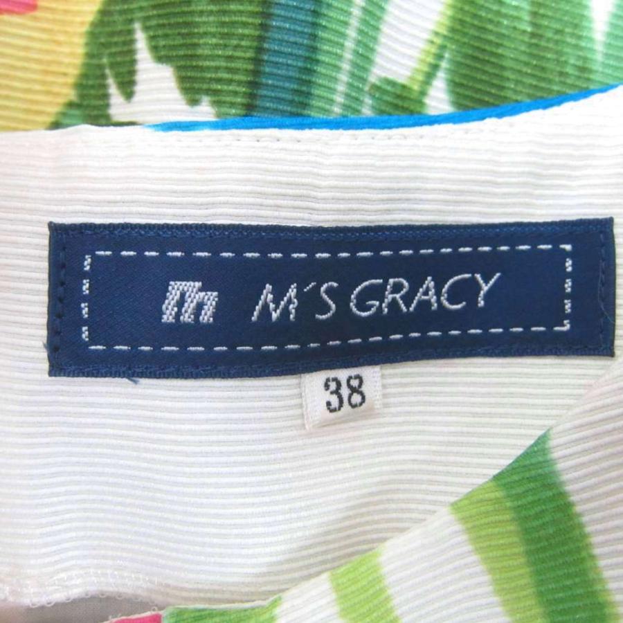 エムズグレイシー M'S GRACY ワンピース ひざ丈 ノースリーブ ラウンド