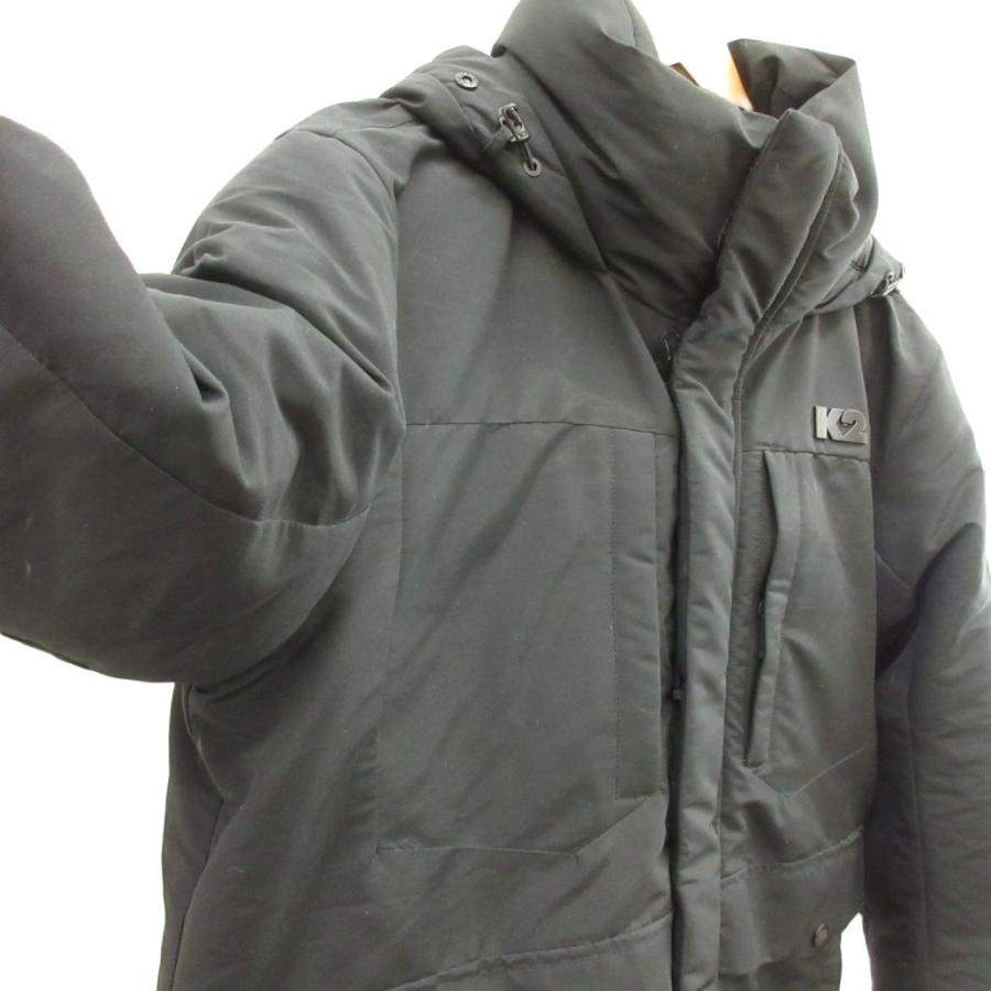 ジャケット・アウター k2 ケーツー K2 ダウンジャケット 上着 XL 黒 ブラック 長袖 フード付き