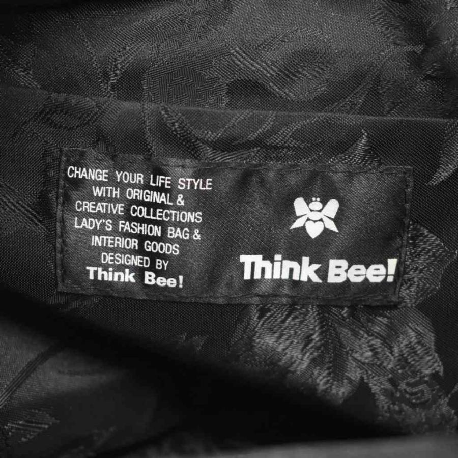 シンクビー! Think Bee トートバッグ ハンドバッグ フロントジップ 花柄 ゴブラン織り 黒 ブラック マルチカラー ■GY99 レディース |  | 04