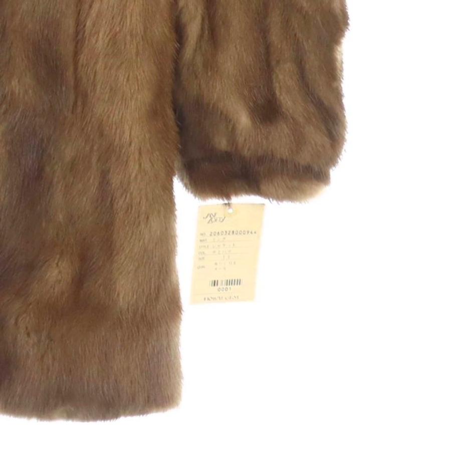 HOSAI-FUR JANE LOFTY ジェーンロフティ ファーコート アウター 毛皮 ミンク 茶 ブラウン /CX ■GY18 レディース_4