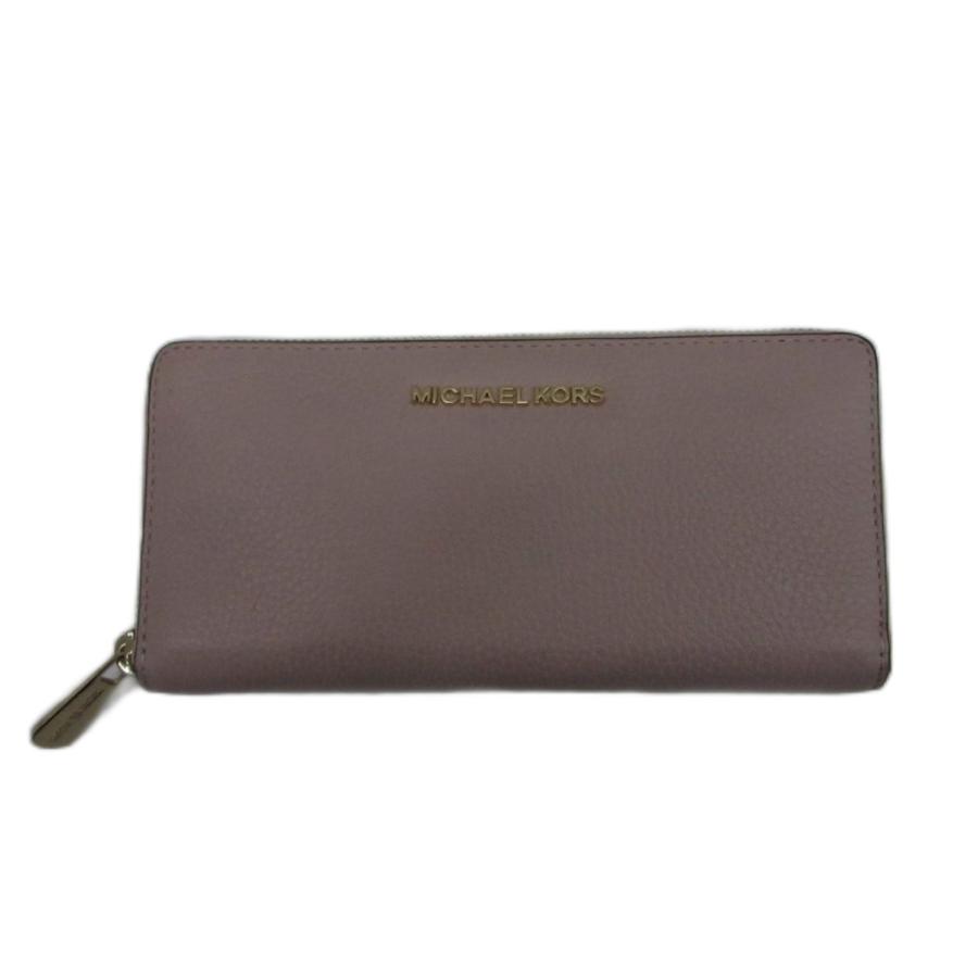 マイケルコース MICHAEL KORS 長財布 レザー 本革 ピンク ラウンド 