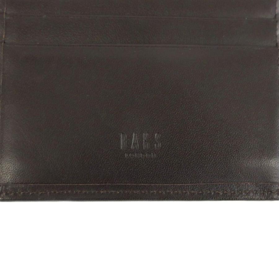 ダックス DAKS 財布 二つ折り キャンバス レザー ハウスチェック柄