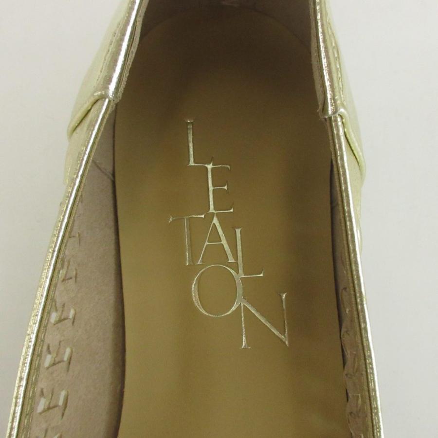 ルタロン Le Talon フラットパンプス レザー ポインテッドトゥ サシ