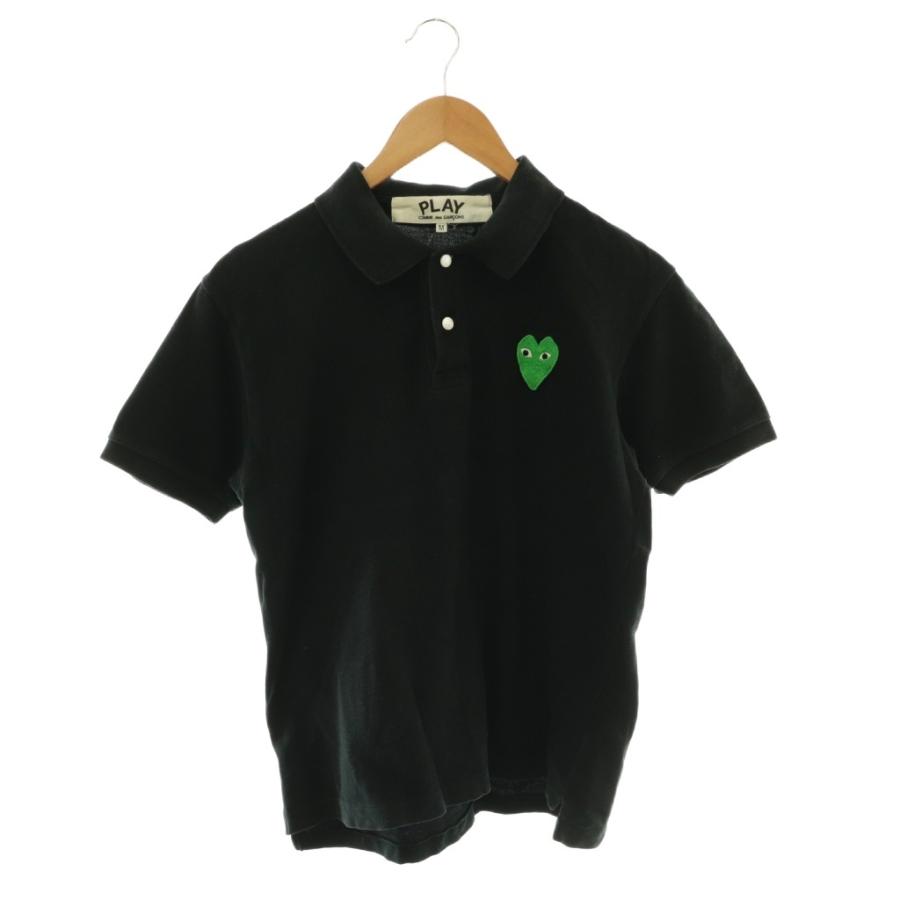 COMME des GARCONS 黒ポロシャツ プレイコムデギャルソン PLAY COMME des GARCONS ポロシャツ