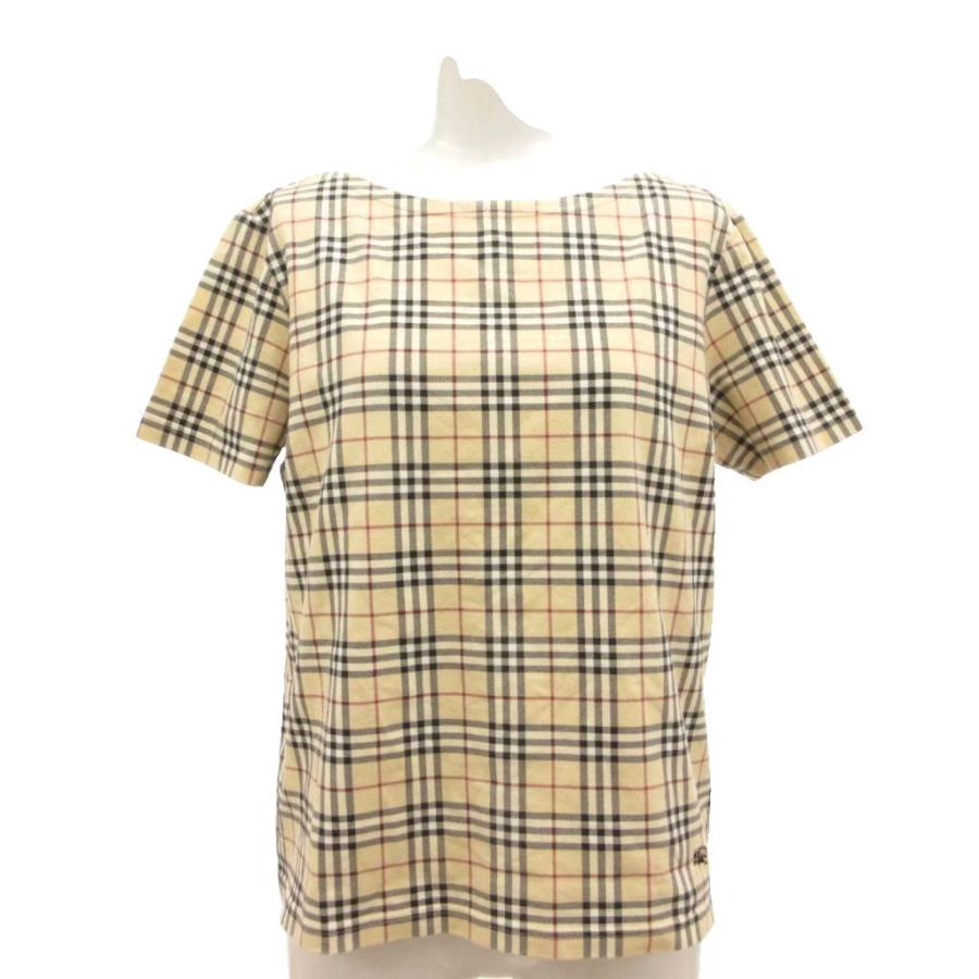 BURBERRY LONDON ノバチェックTシャツ ベージュ レディース M バーバリー ロンドン BURBERRY LONDON Tシャツ カットソー 42 ベージュ