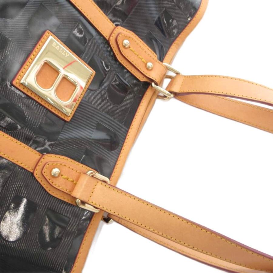 Bally（バリー） トートバッグ ショルダーバッグ PVCコーティング 黒 