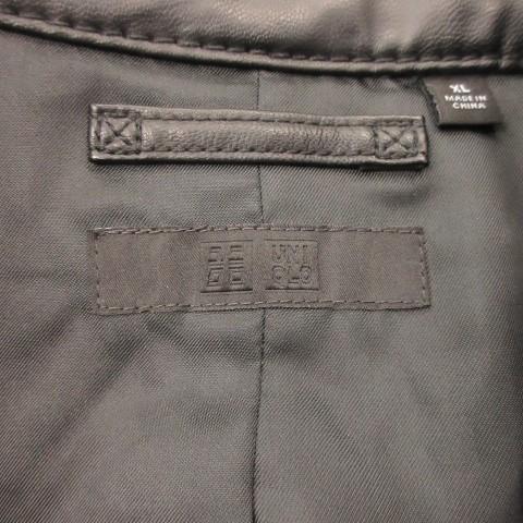 ユニクロ（UNIQLO） シングルライダース ジャケット フェイクレザー XL
