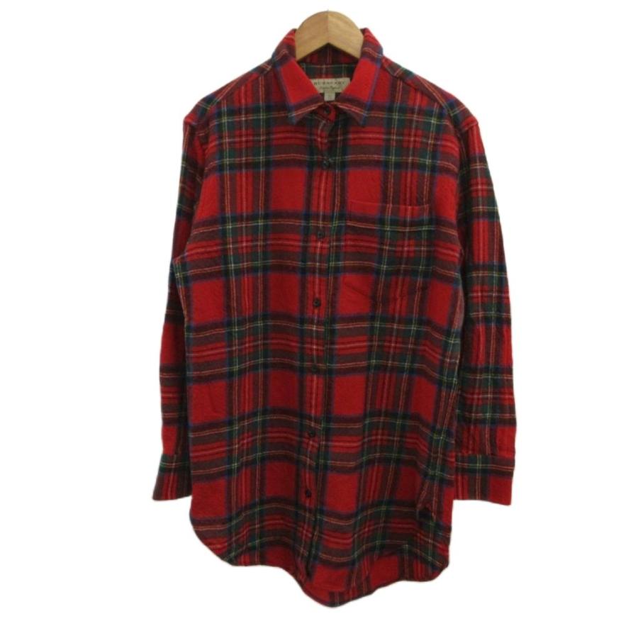バーバリー ロンドン BURBERRY LONDON ネルシャツ ブラウス ウール 38 
