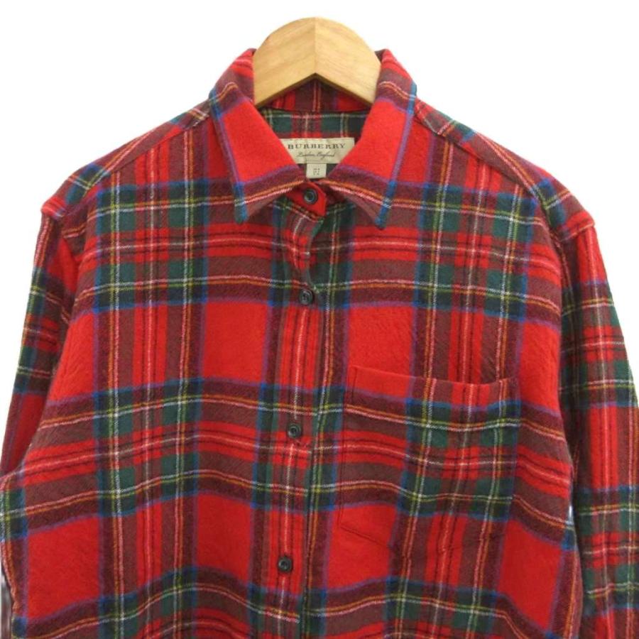 バーバリー ロンドン BURBERRY LONDON ネルシャツ ブラウス ウール 38 