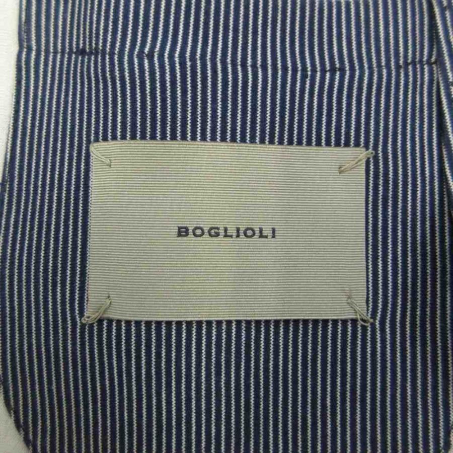 ボリオリ BOGLIOLI SOHO テーラードジャケット シングル 3B ストライプ 