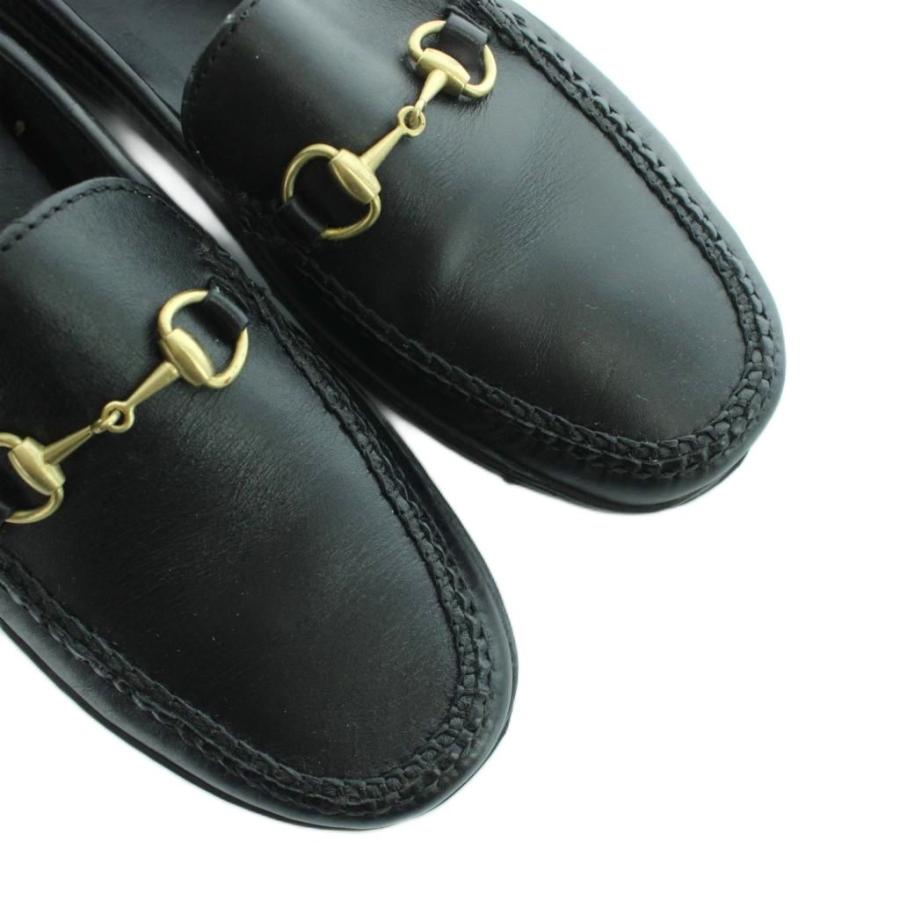 GUCCI（グッチ） ローファー レザー ホースビット スクエアトゥ ロゴ