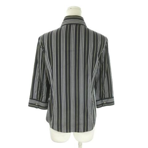 バーバリー ロンドン BURBERRY LONDON シャツ ブラウス 38 黒 ブラック 