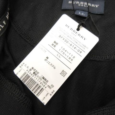 未使用品 バーバリーゴルフ BURBERRY GOLF ポロシャツ ゴルフ LL 黒
