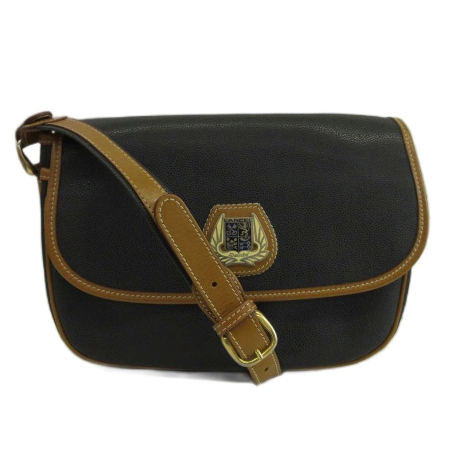 ランセル LANCEL ヴィンテージ ショルダーバッグ レザー ロゴ 