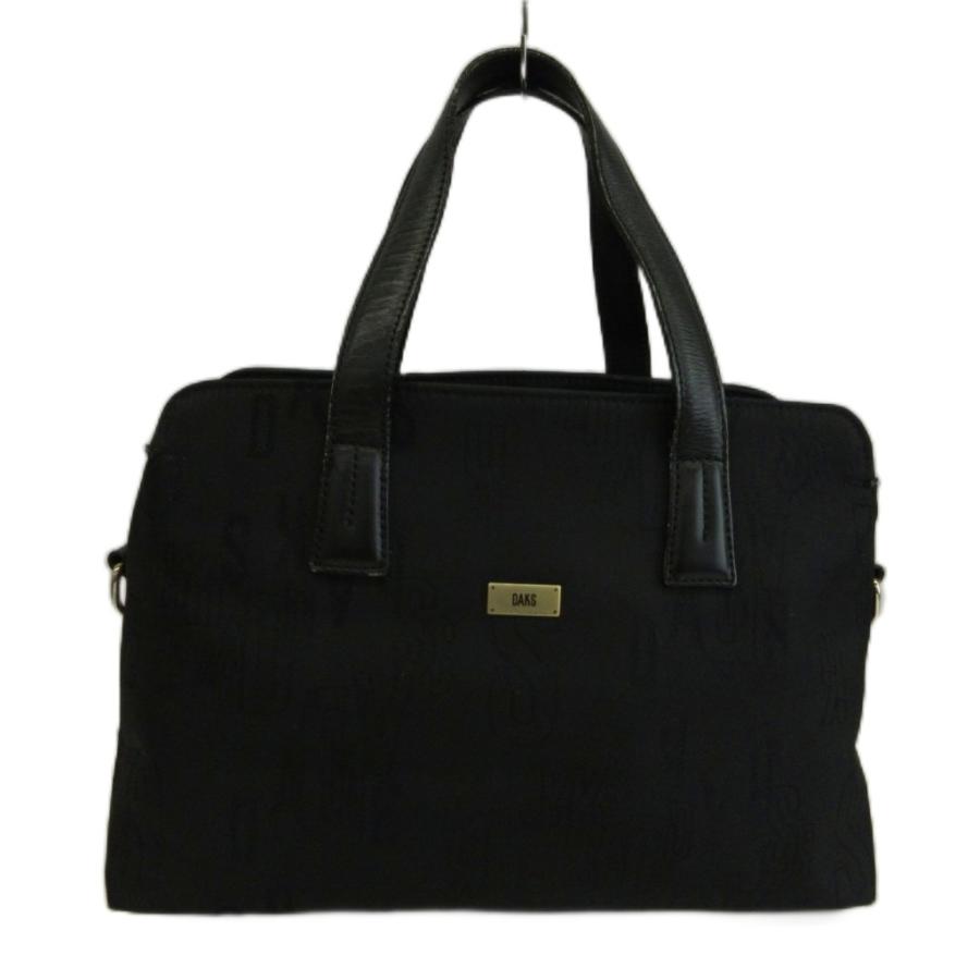 ダックス DAKS ハンドバッグ トートバッグ ナイロン レザー モノグラム 