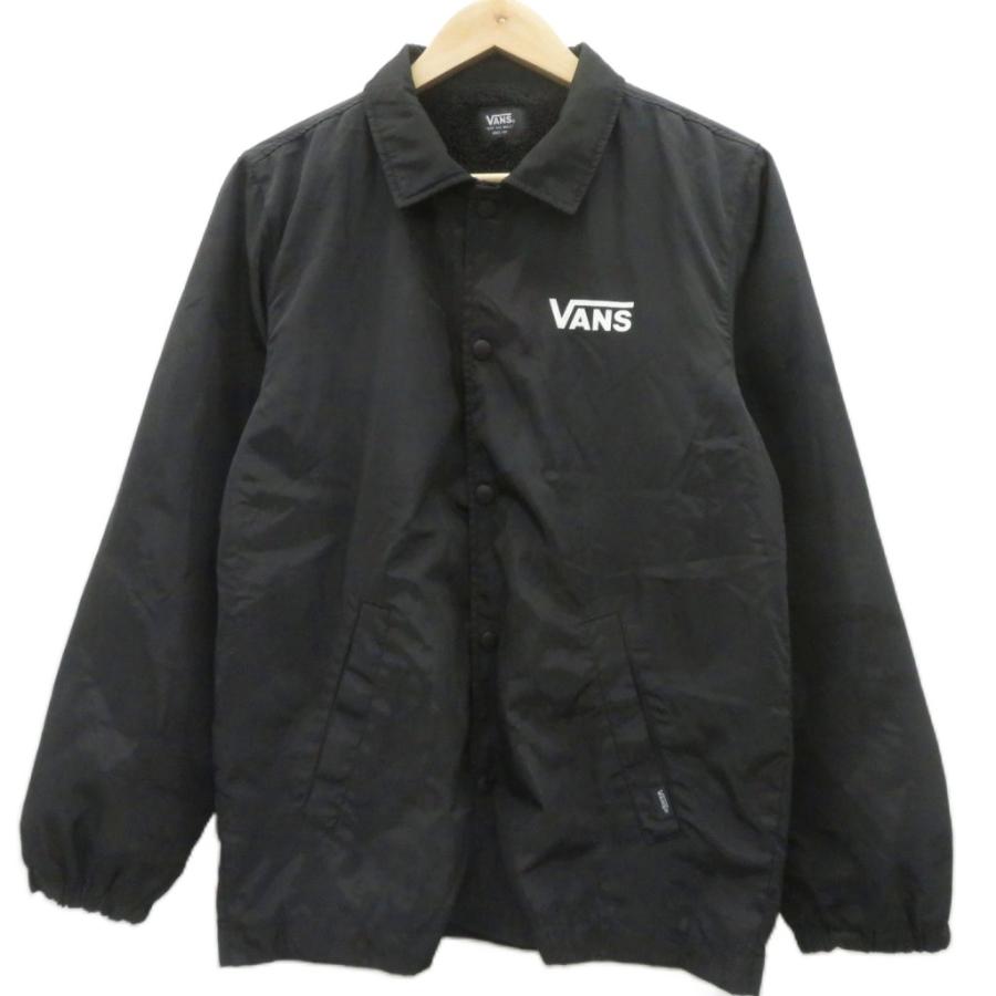 VANS（ヴァンズ） バンズ コーチジャケット ミドル丈 上着 S 黒 無地