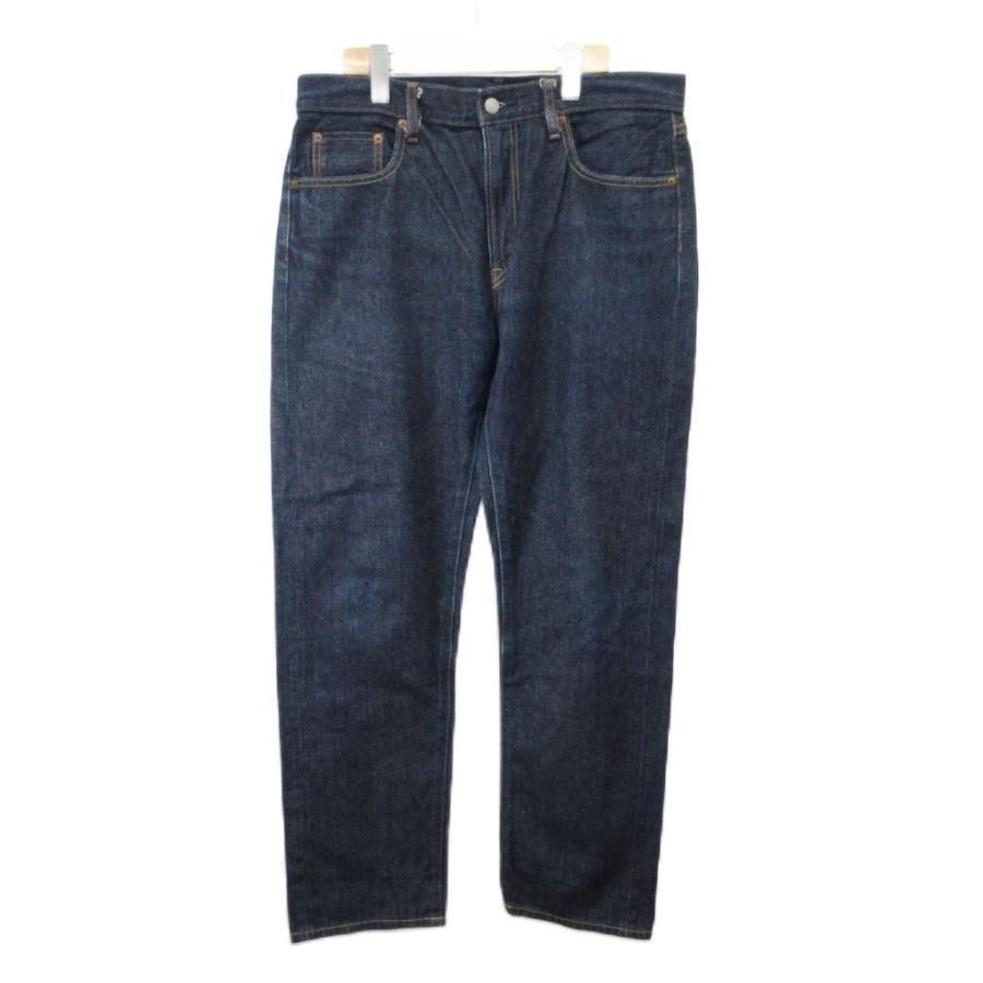 ユニクロ（UNIQLO） デニム ジーンズ 33 紺 ネイビー ストレート フル