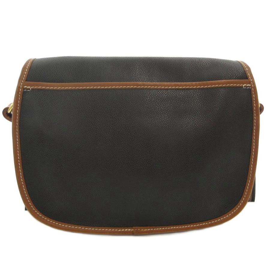 ランセル LANCEL ショルダーバッグ 黒 ブラック ロゴプレート レザー 