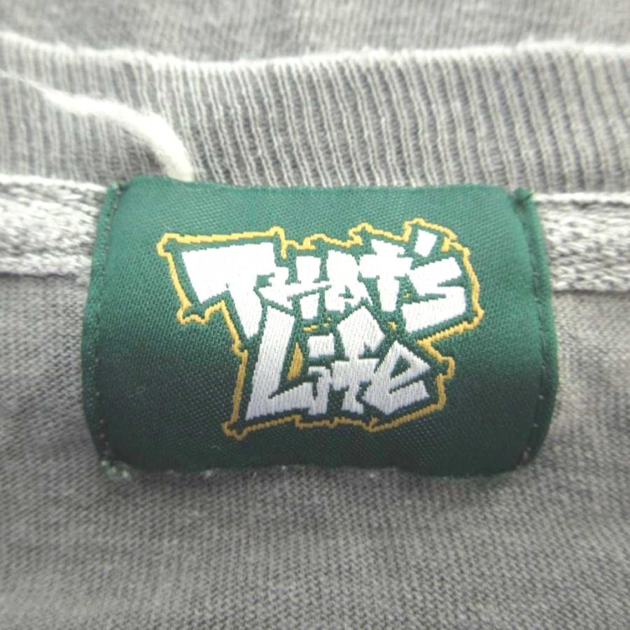ザッツライフ That's Life Tシャツ L グレー クルーネック 半袖