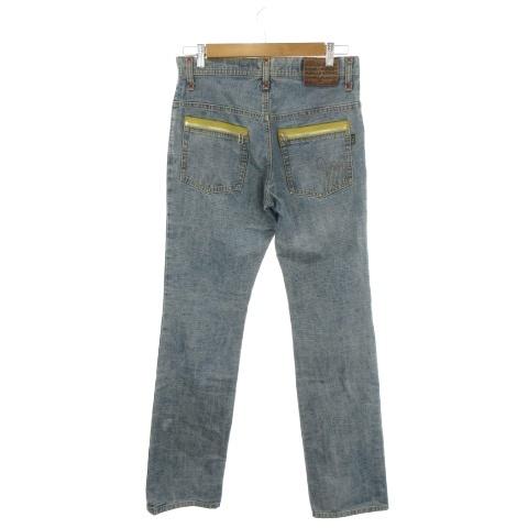モルガンオム MORGAN HOMME デニム ジーンズ M 青 ブルー ダメージ加工 
