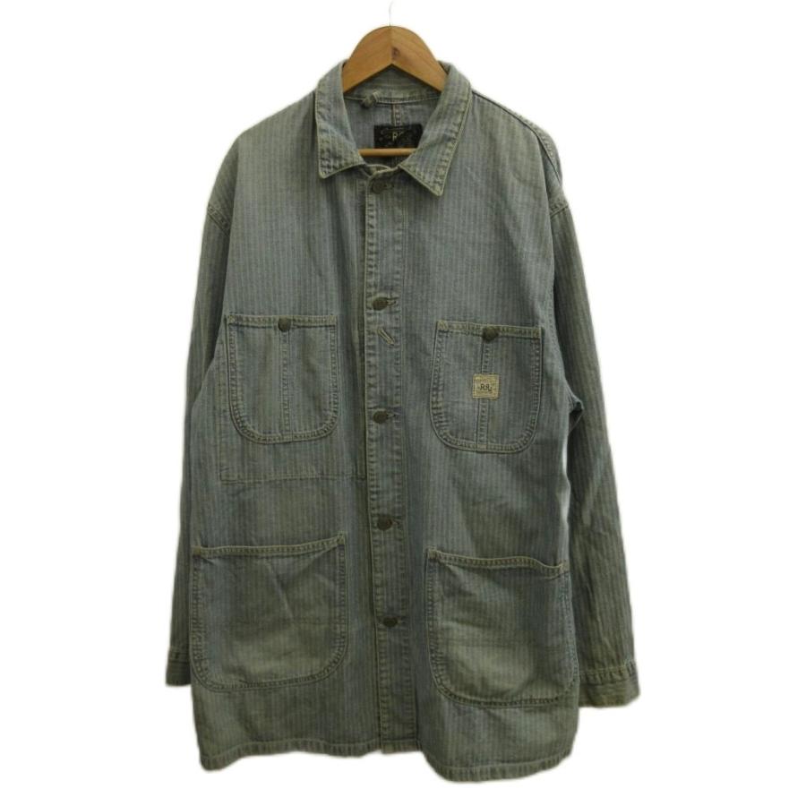 ダブルアールエル 90s カバーオール デニムジャケット 上着 S 青 ブルー ダブルアールエル RRL 90s カバーオール デニムジャケット 上着 S 青