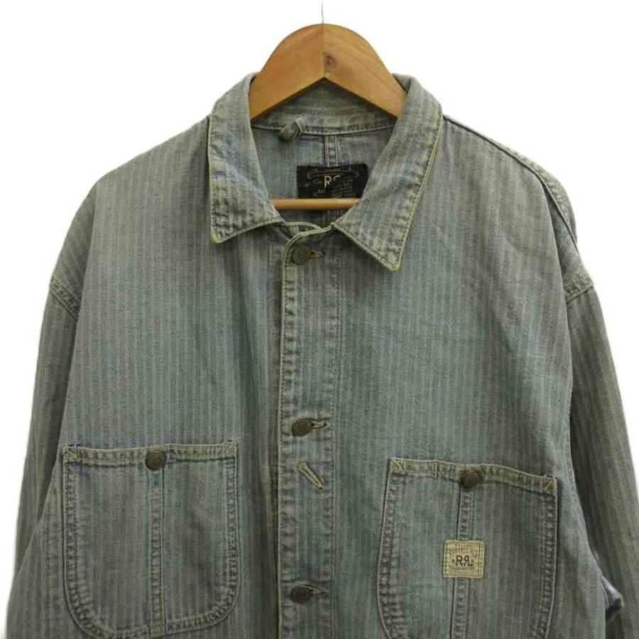 ダブルアールエル RRL 90s カバーオール デニムジャケット 上着 S 青
