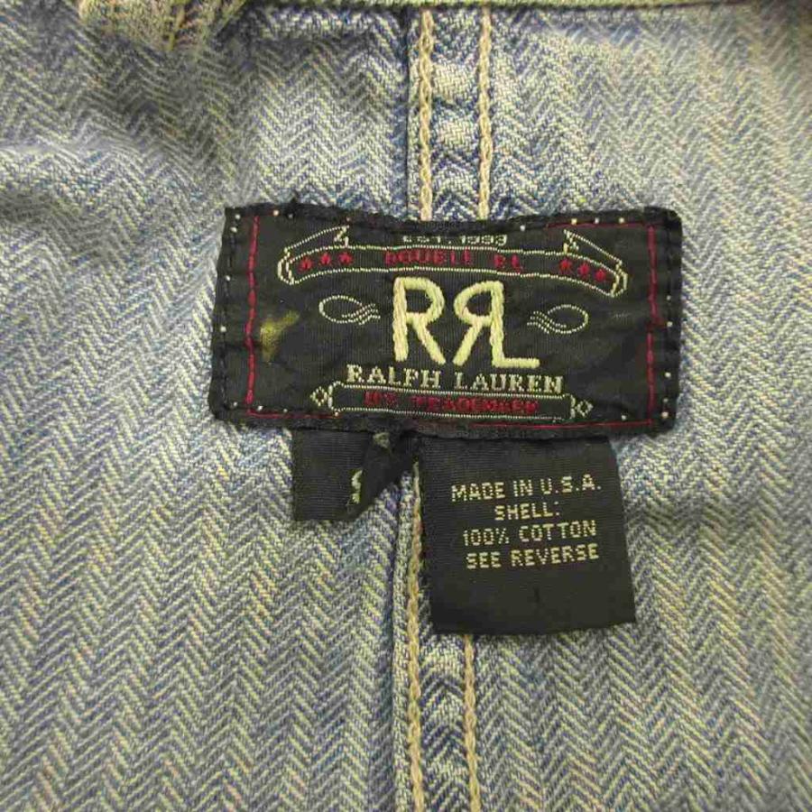 ダブルアールエル RRL 90s カバーオール デニムジャケット 上着 S 青