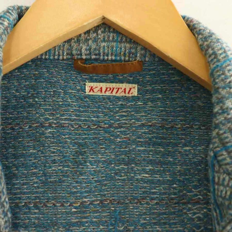 キャピタル kapital テーラードジャケット エルボーパッチ チェック 3