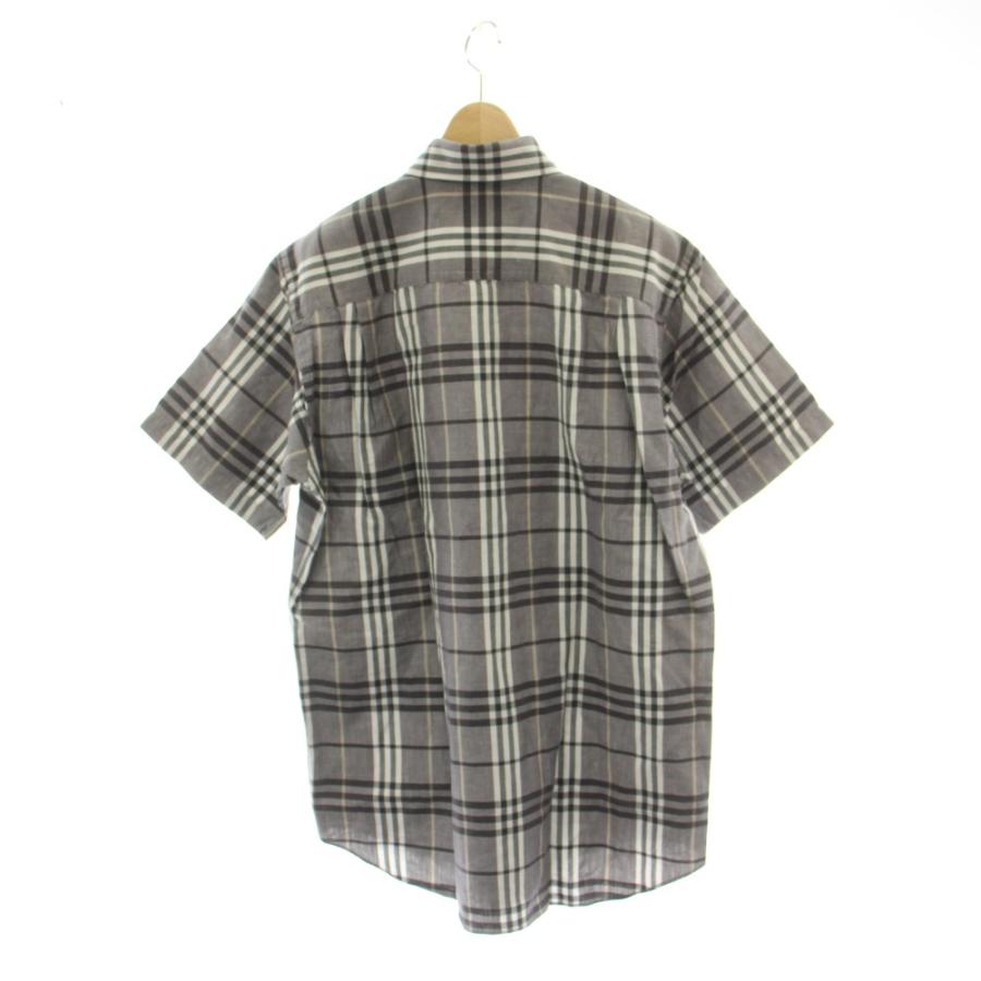 バーバリー ロンドン BURBERRY LONDON シャツ 半袖 チェック柄 M 