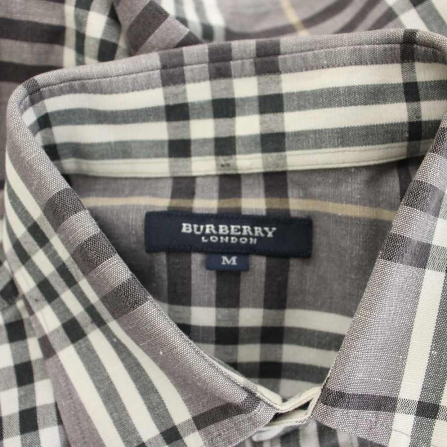 バーバリー ロンドン BURBERRY LONDON シャツ 半袖 チェック柄 M 