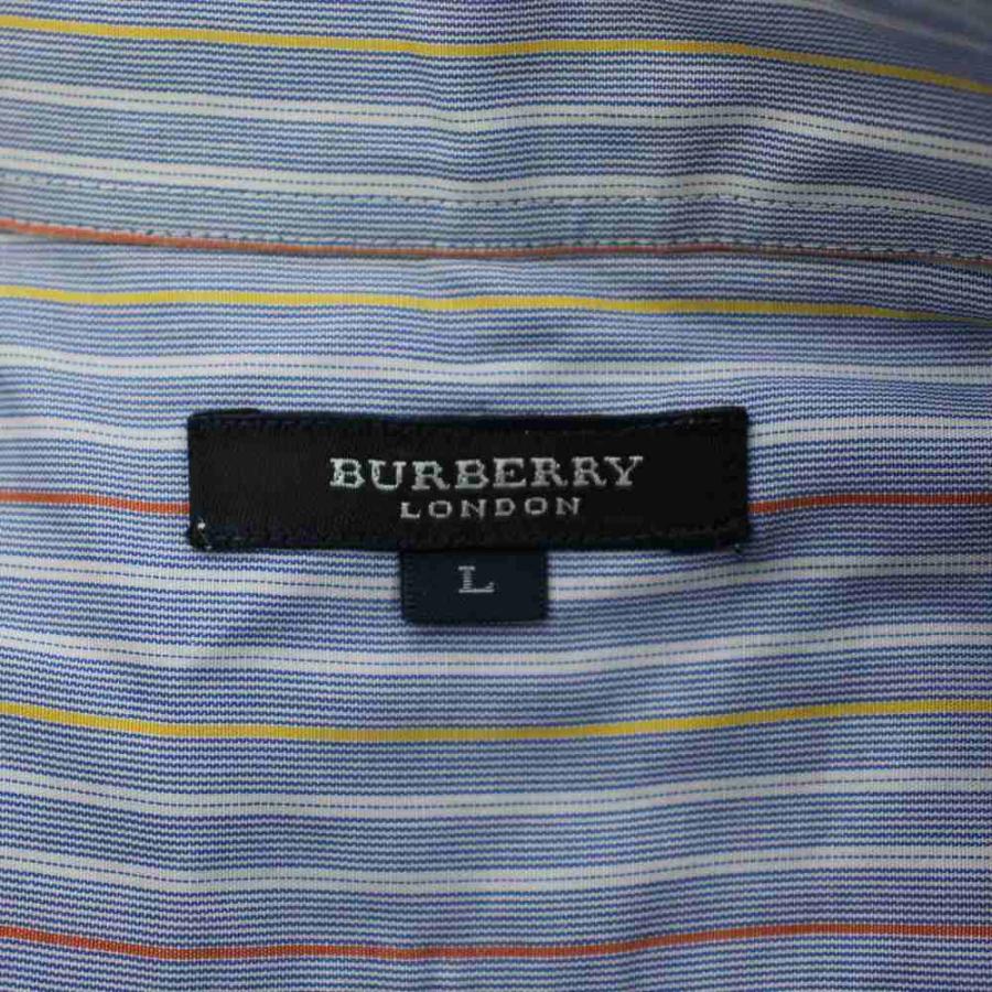 バーバリー ロンドン BURBERRY LONDON ボタンダウンシャツ L 青 ブルー