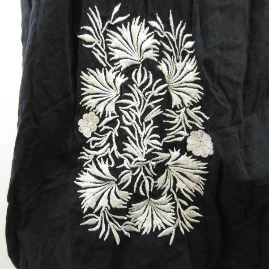 ヌキテパ　刺繍ロングスカート ヌキテパ NE QUITTEZ PAS! エンブロイダリー ロングスカート フレア