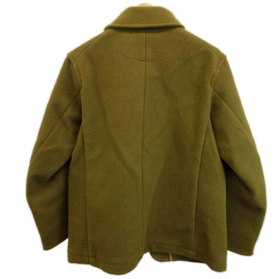 DANTON 丸襟シングルジャケット　かーきメンズサイズ42 ダントン DANTON ウールモッサー丸襟ジャケット ショールカラー 42