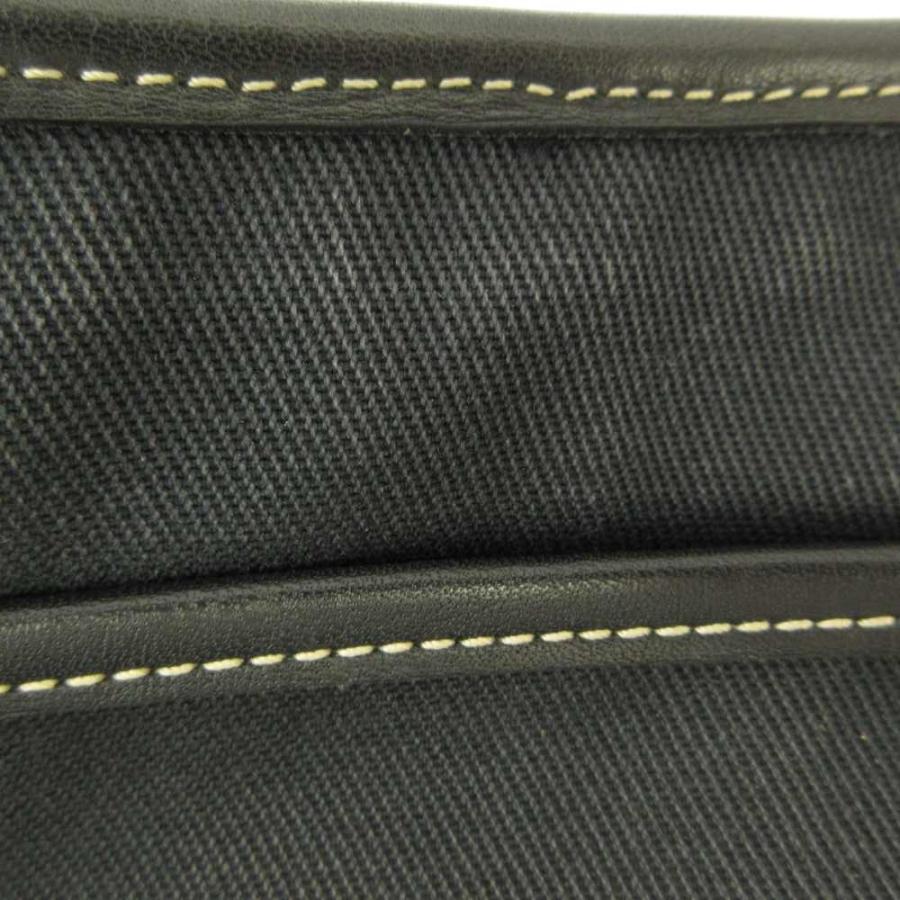 COACH（コーチ） ショルダーバッグ キャンバス レザー フラップ 黒