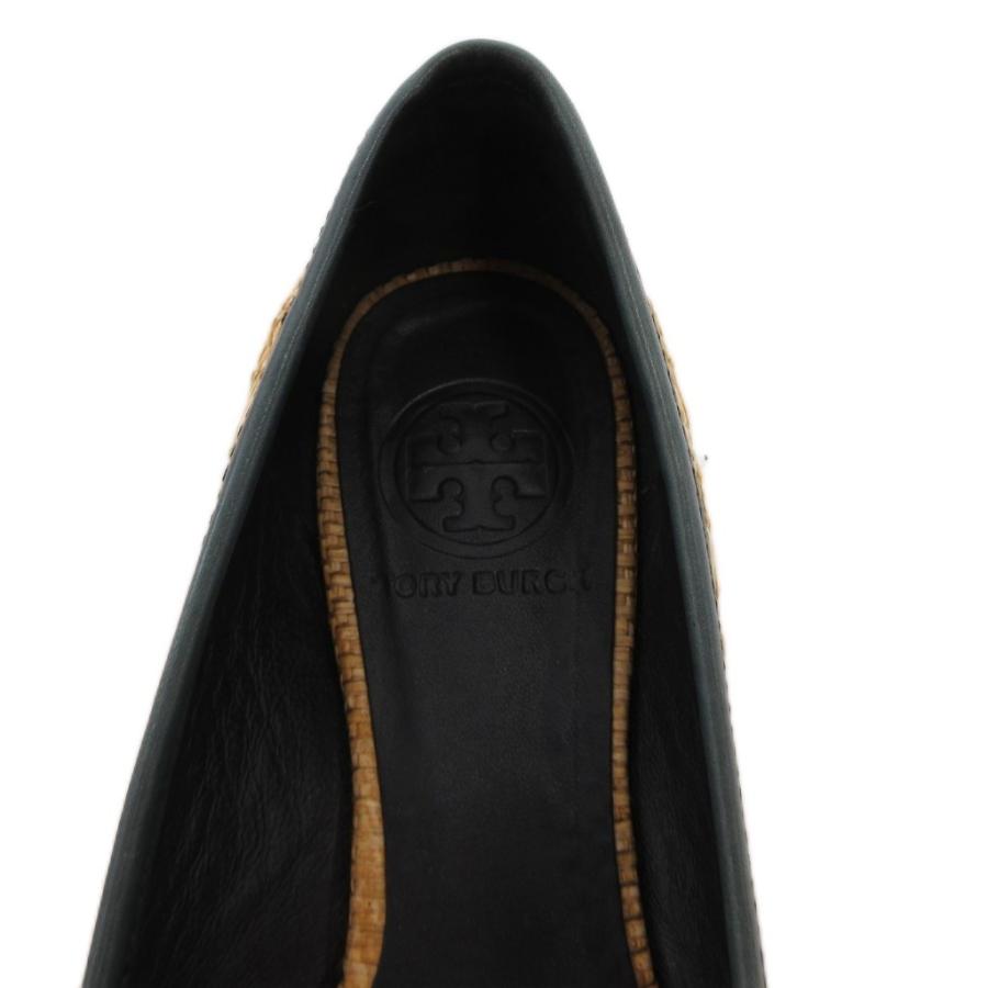 TORY BURCH（トリーバーチ） 美品 フラットシューズ ラフィア レザー